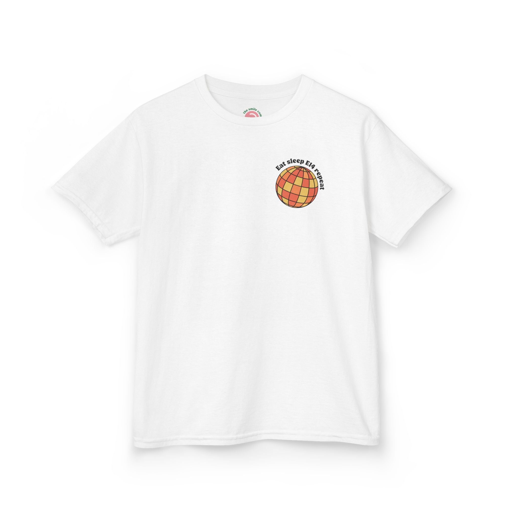 E14 Eat Sleep DISCO repeat Kids T-shirt Canary Wharf